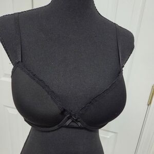 Laura Ashley Black Lace Accent Bra